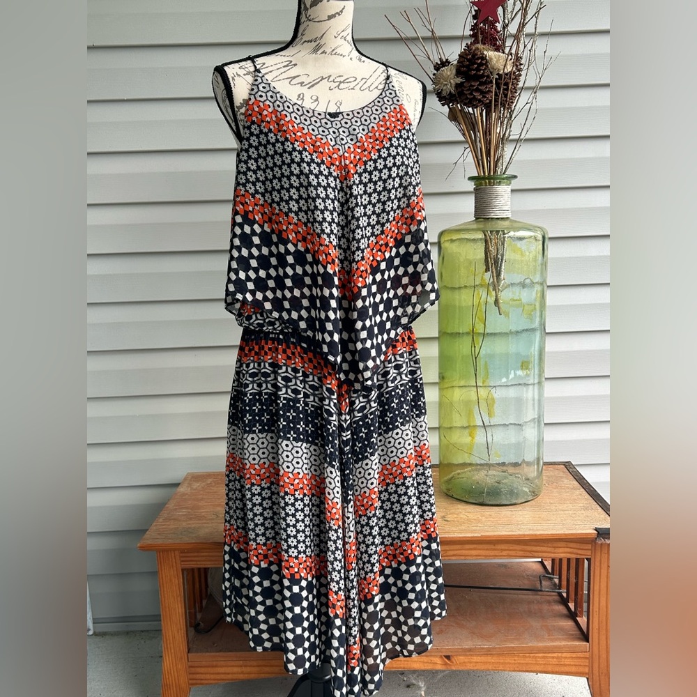 Taylor asymmetrical flowy dress. Size 14W